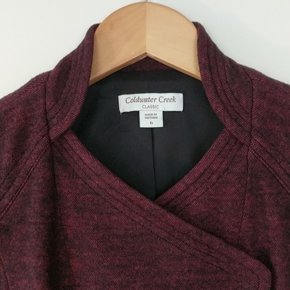 Coldwater Creek Maroon Biker-Chic Jacket - Picture 4 of 8